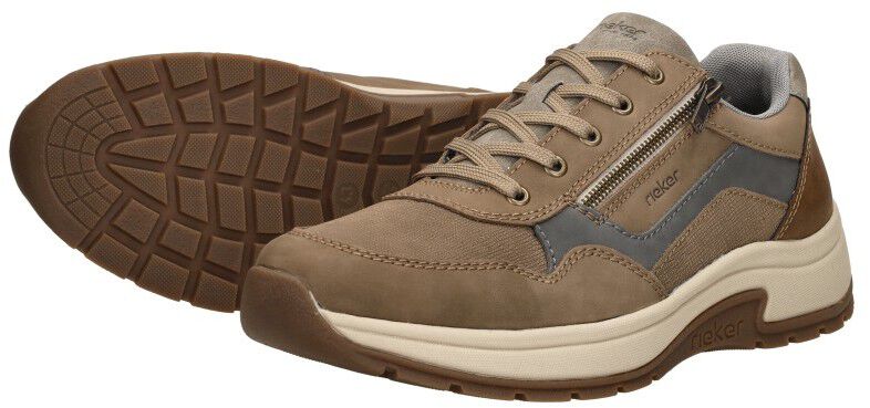 Rieker Veterschoenen Laag taupe