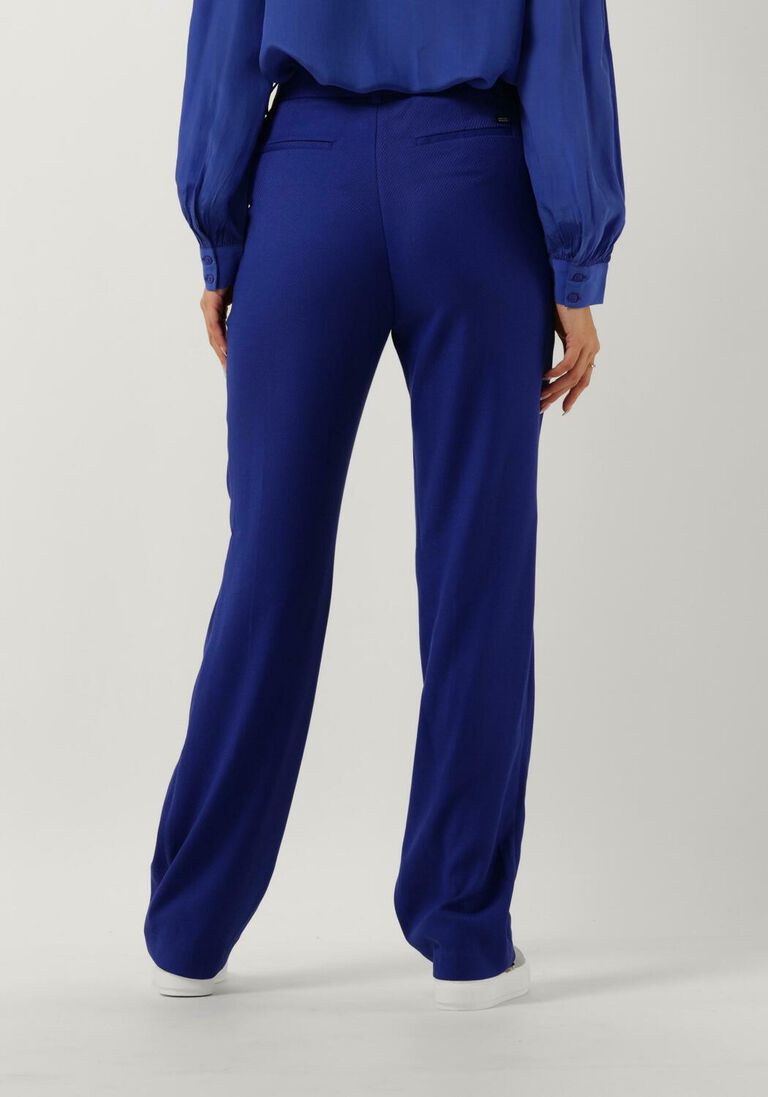 SCOTCH & SODA blauwe scotch & soda wijde broek hailey - high-rise straight leg trousers