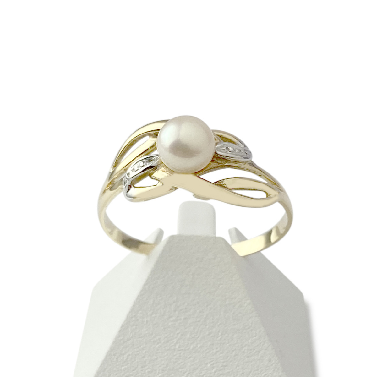 Bague d'occasion or 750 2 tons perle de culture