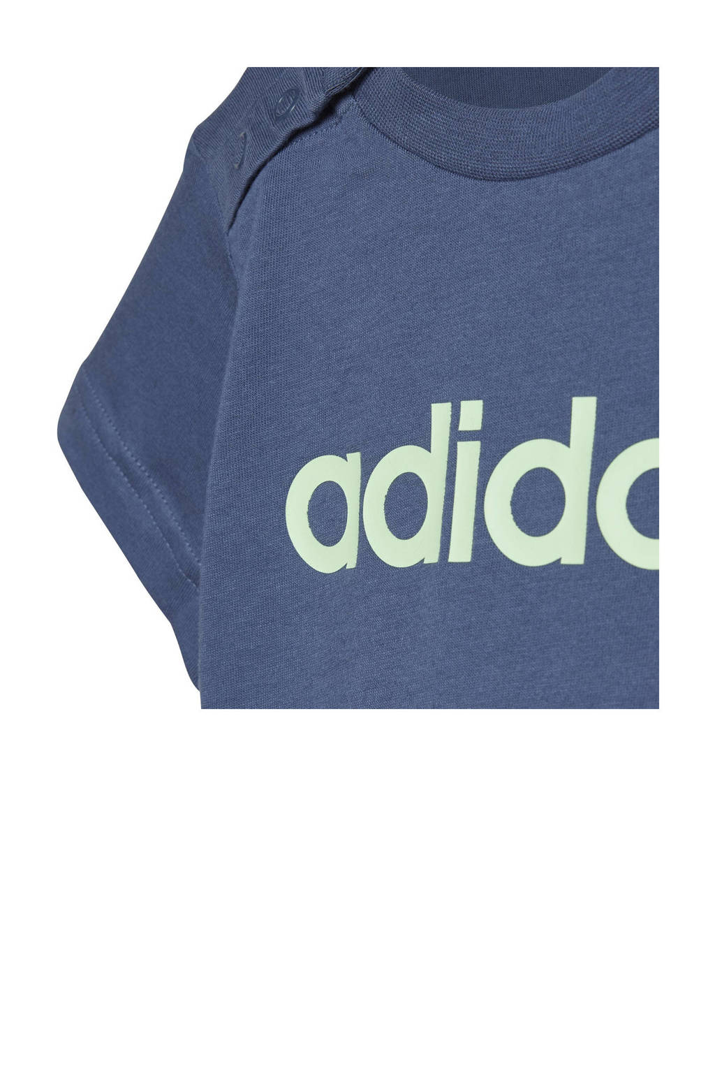 adidas T-shirt + short blauw/grijs