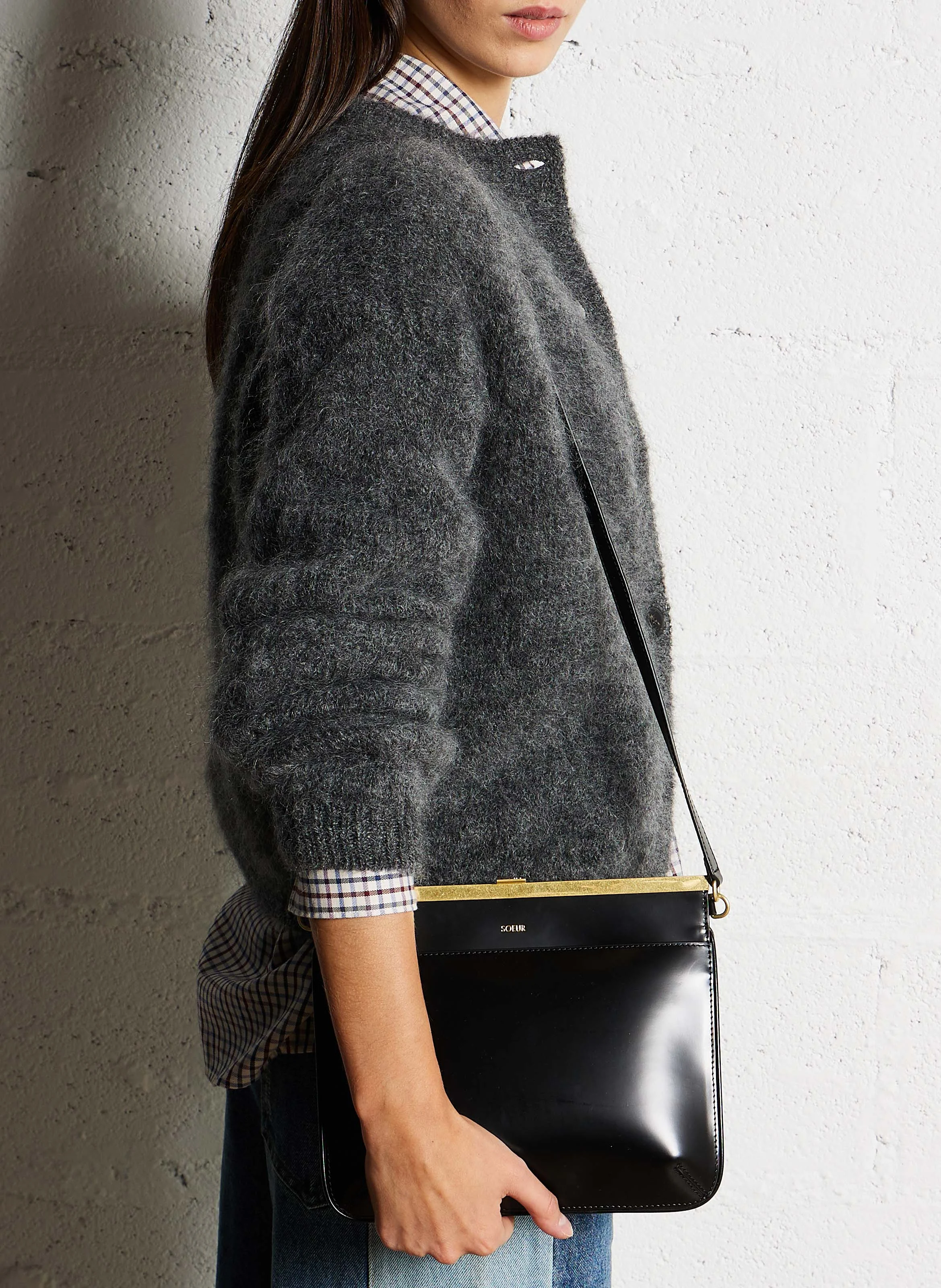ABELLA - Sac bandoulière en cuir | Noir