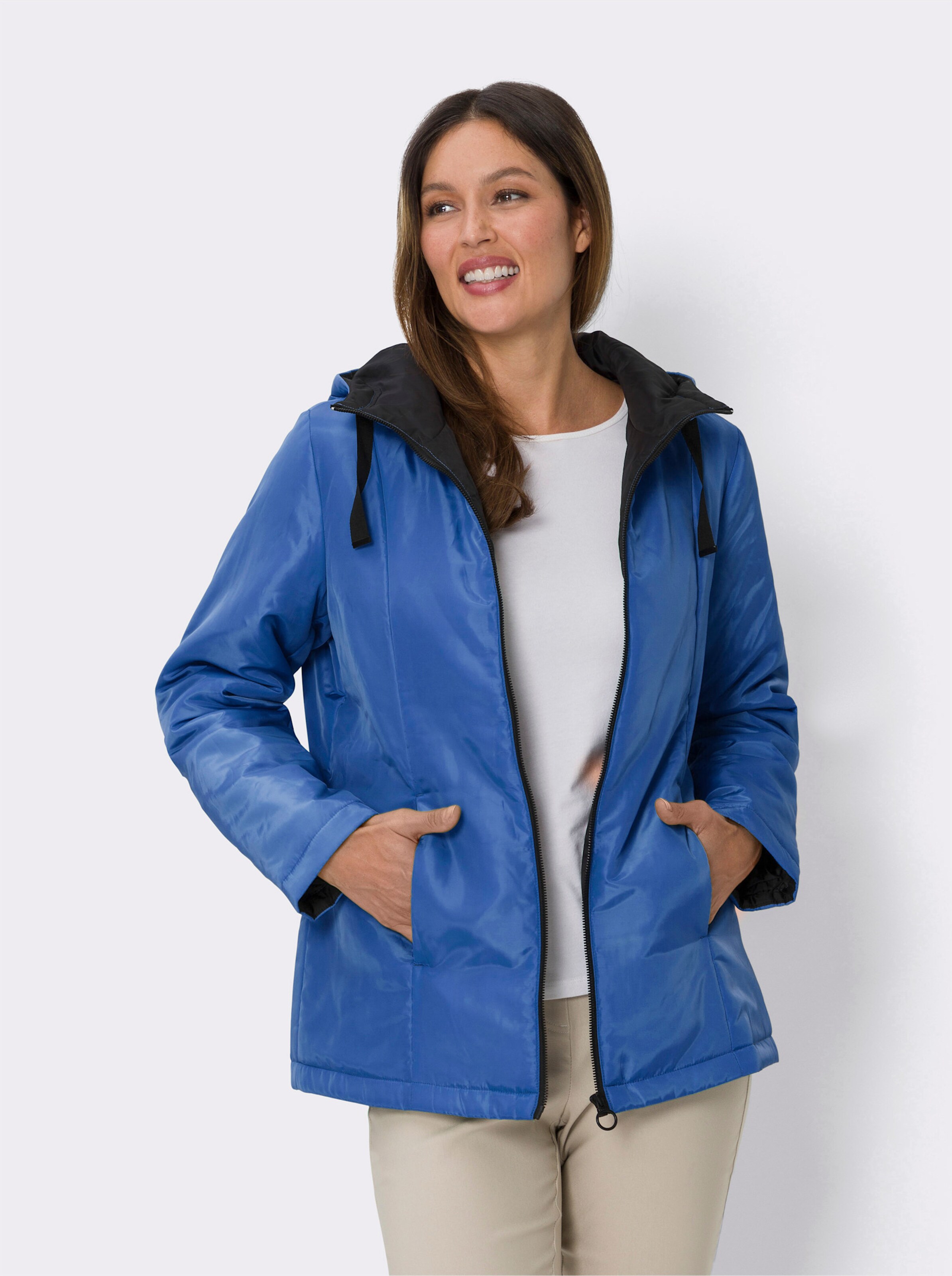 Jacke mit Kontrast-Akzenten
