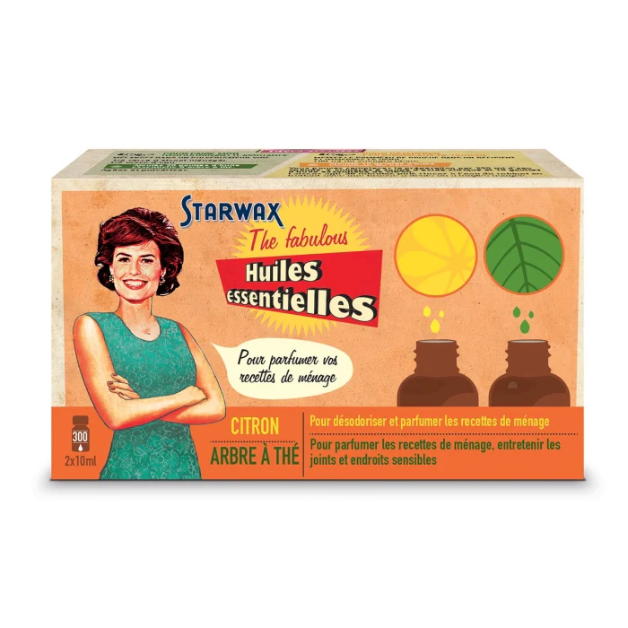 Huiles essentielles citron 10 ml et teatree 10 ml The fabulous Starwax
