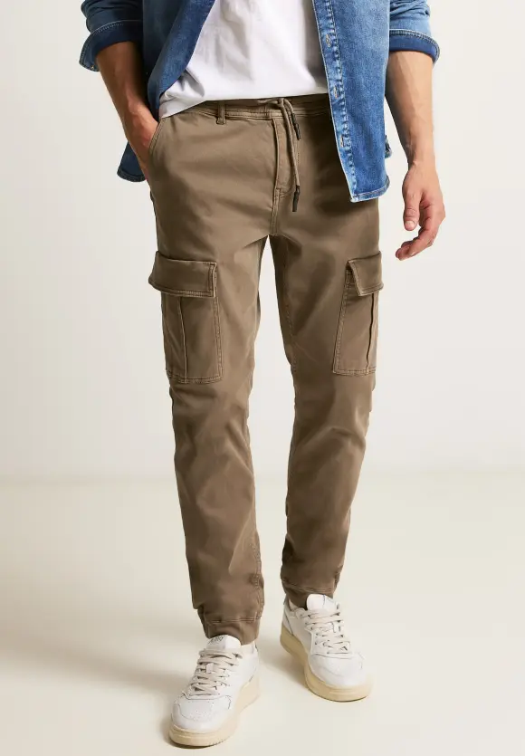 Relaxed Fit Cargo Hose - dune brown