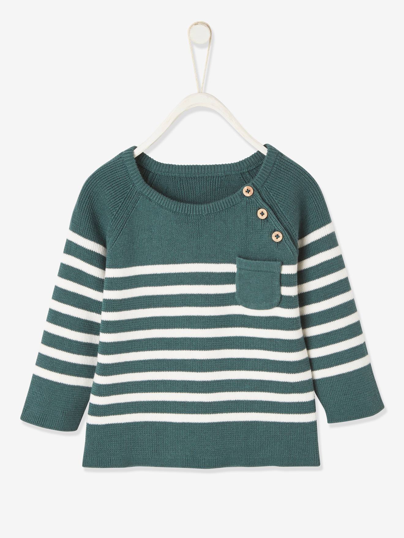 Suéter infantil listrado azul escuro estilo marinheiro