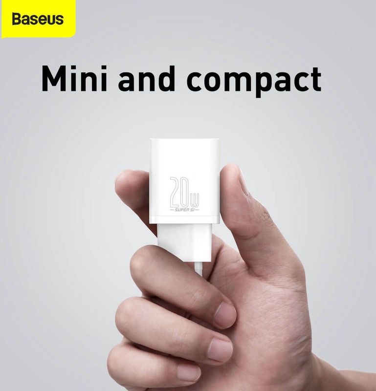 Baseus Snellader 20W PD - 1 Meter Kabel - Blauw