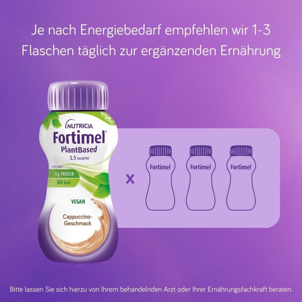 Fortimel PlantBased Cappuccino | Unsere erste rein pflanzliche medizinische Trinknahrung