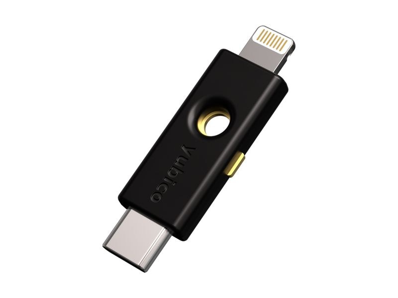 Yubico YubiKey 5Ci FW 5.7 Lightning/USB-C, 1 Stück YubiKey 5-Serie: Der Sicherheitsschlüssel mit Unterstützung mehrerer Protokolle