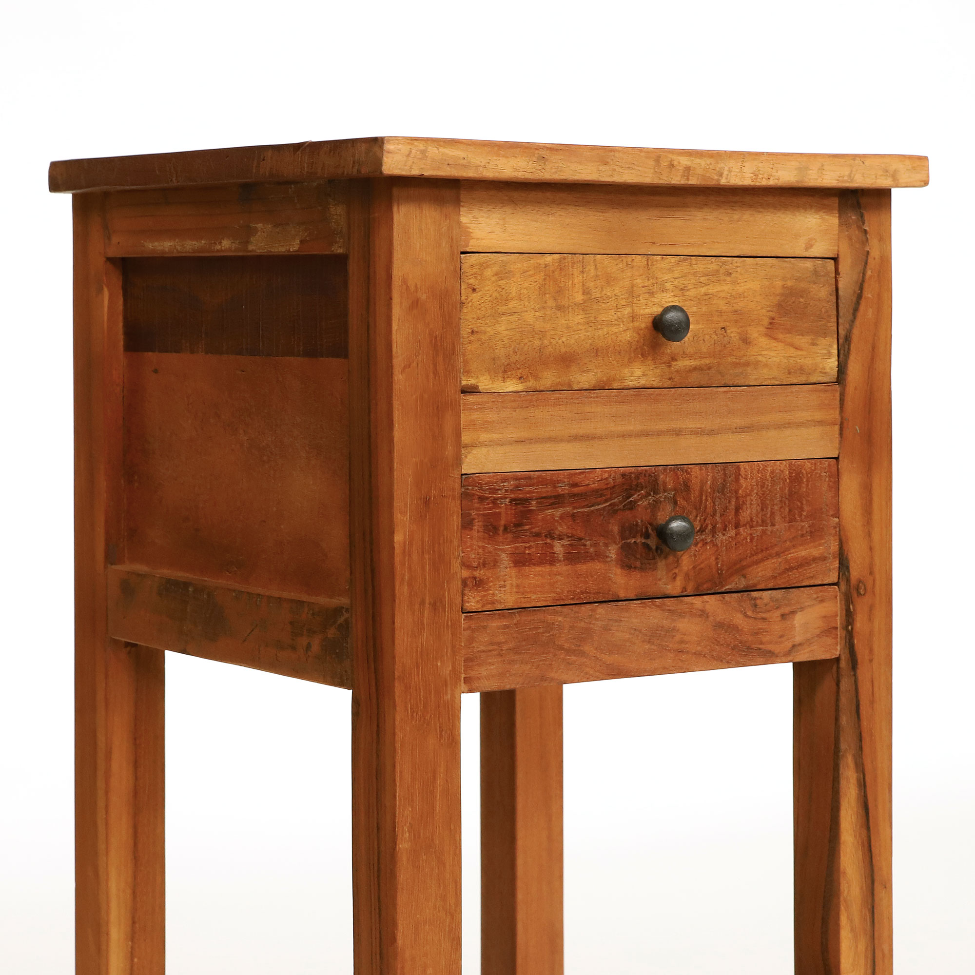 Beistelltisch 'Frehi', aus recyceltem Holz, H 76 cm, B 40 cm, L 40 cm von fischer's lagerhaus