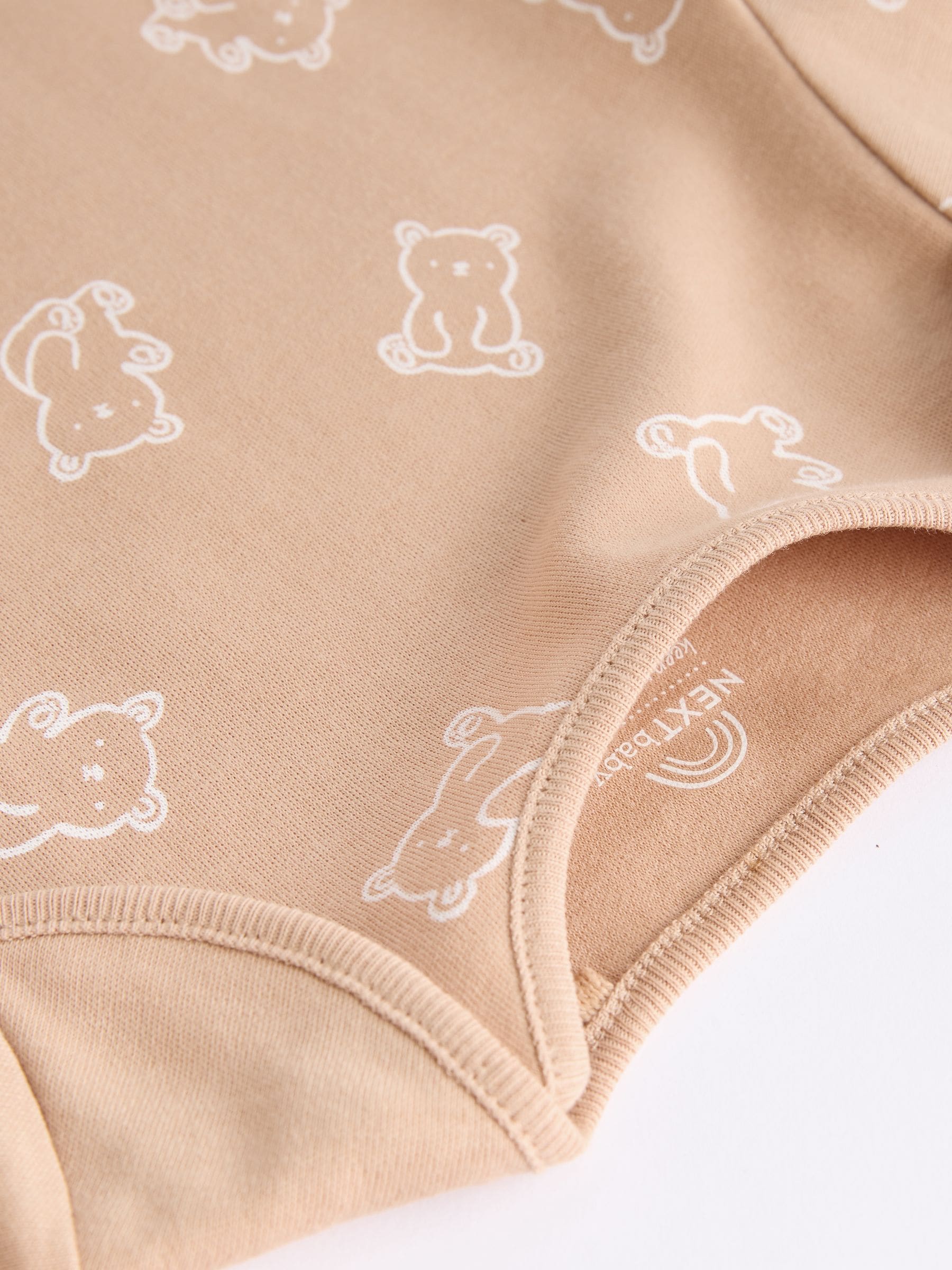 Neutraal - Babyrompers met korte mouwen en berenprint 5 stuks
