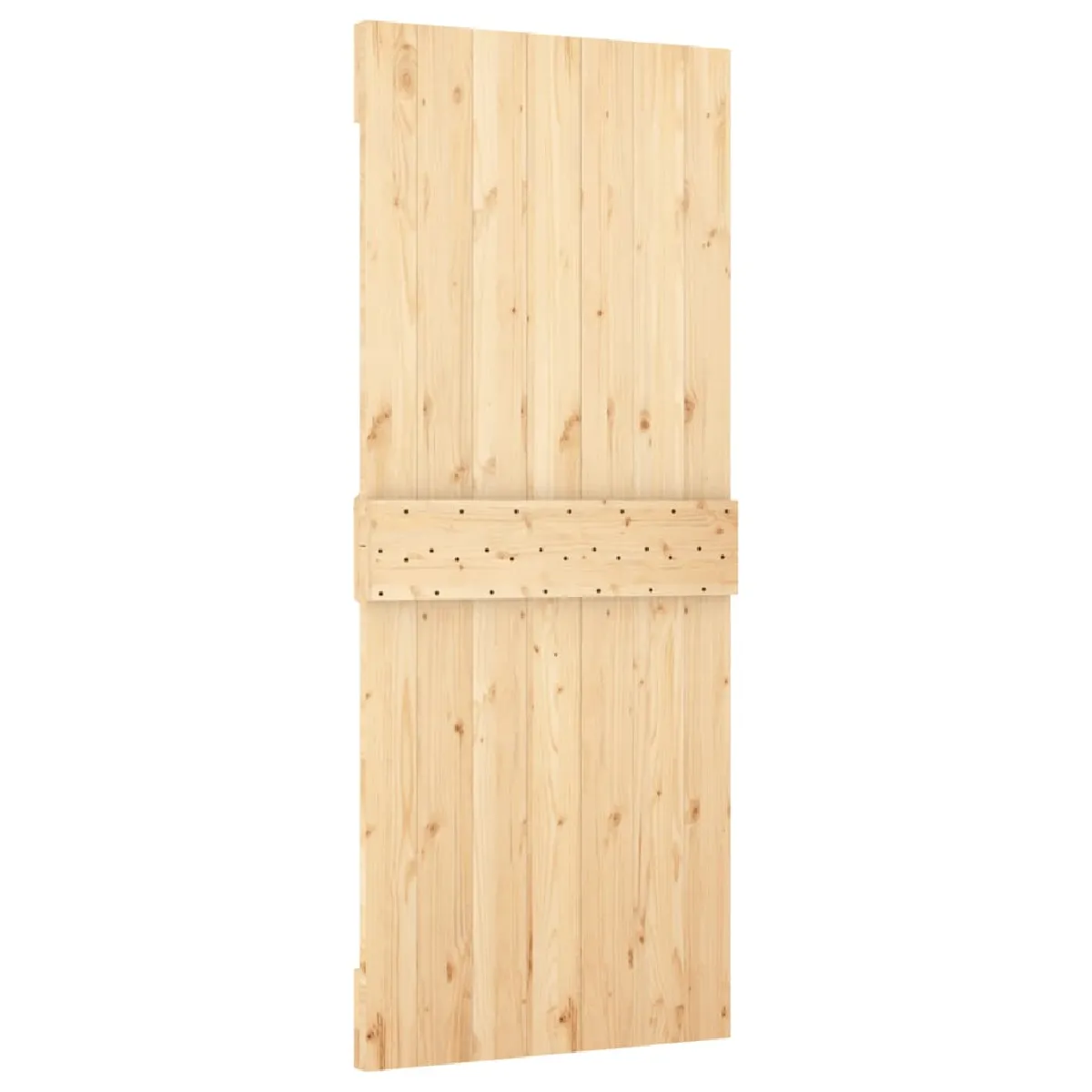 vidaXL Porte coulissante et kit de quincaillerie - 85x210 cm - Pin massif
