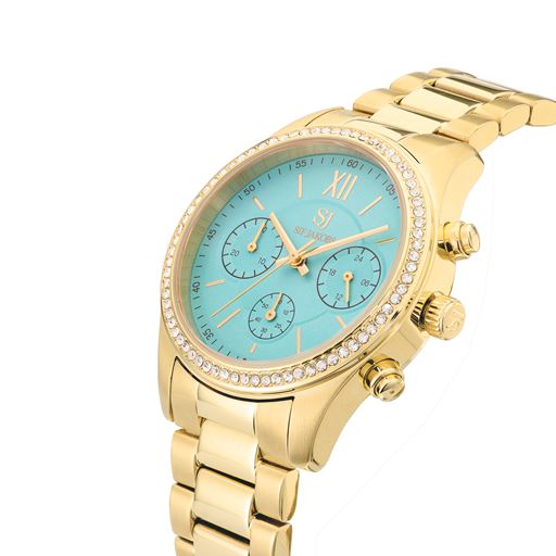 Sif Jakobs Jewellery Domenica SJ-W2403-CZ-YG Dameur, Gold Plated, 36 mm