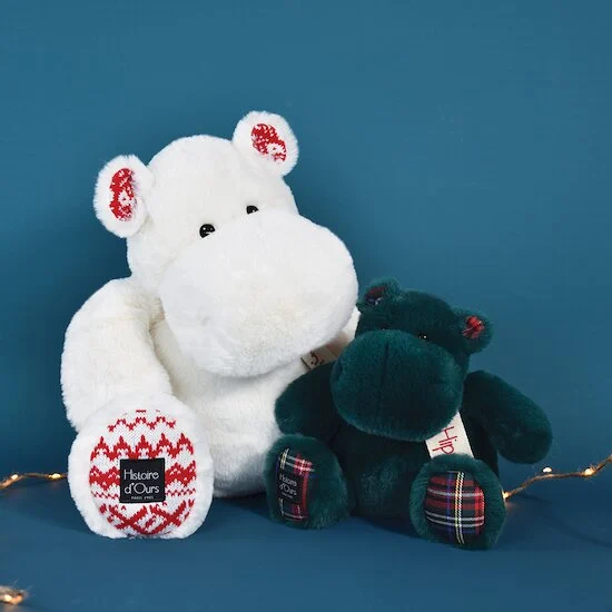 Les Hippos Peluche   Vert Sapin        25 cm   de               Histoire d'ours