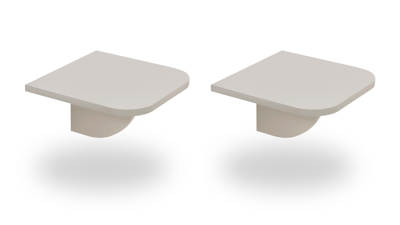Set aanhangtafels Onyx kiezelgrijs