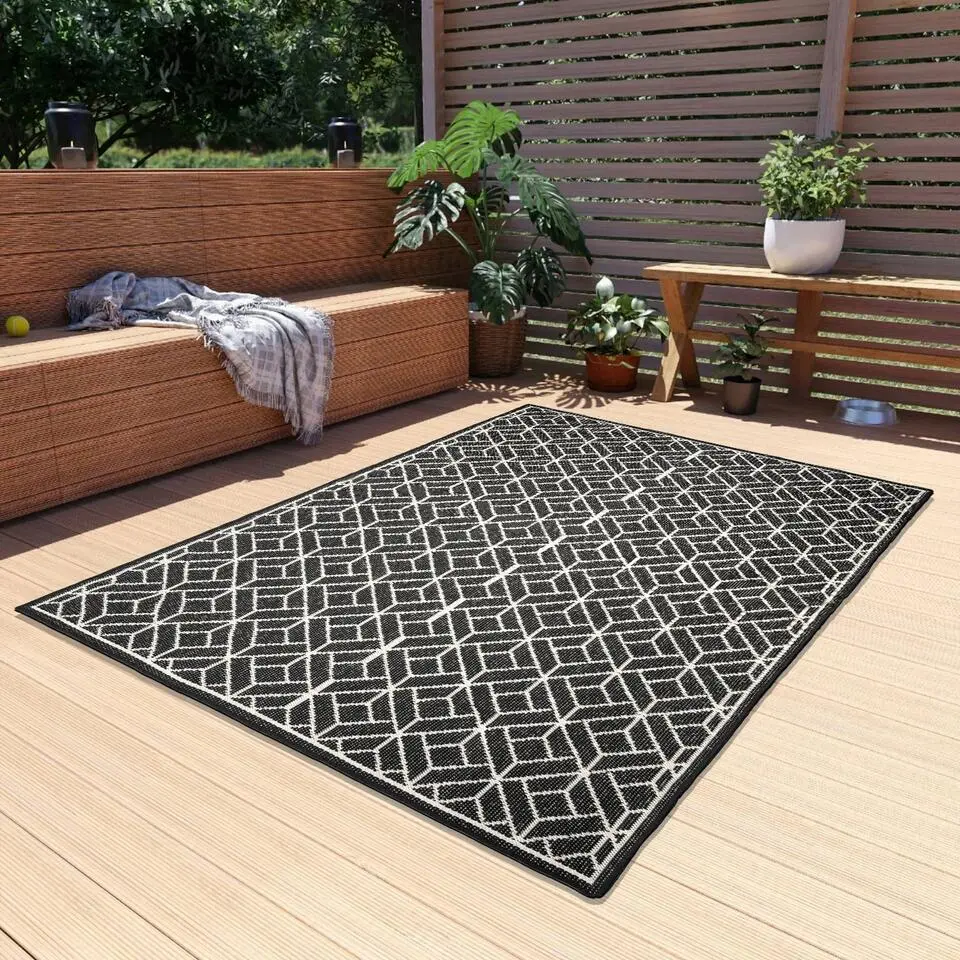 Dutch Lifestyle - Polyester - Vloerkleed - 135x230cm - Zwart
