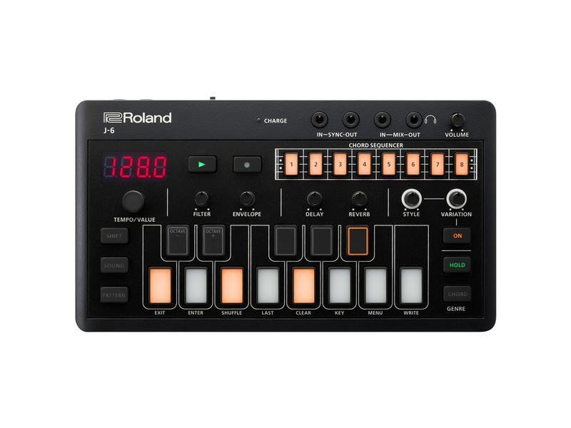 Roland Synthesizer AIRA J-6 Chord Innovative musikalische Toolbox mit kreativem Akkord-Sequencing und authentischem JUNO-60 Sound