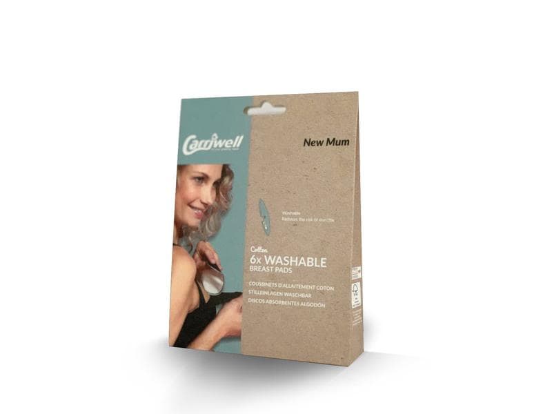 Carriwell Brustpads aus Baumwolle 6 Stück Waschbare Stilleinlagen