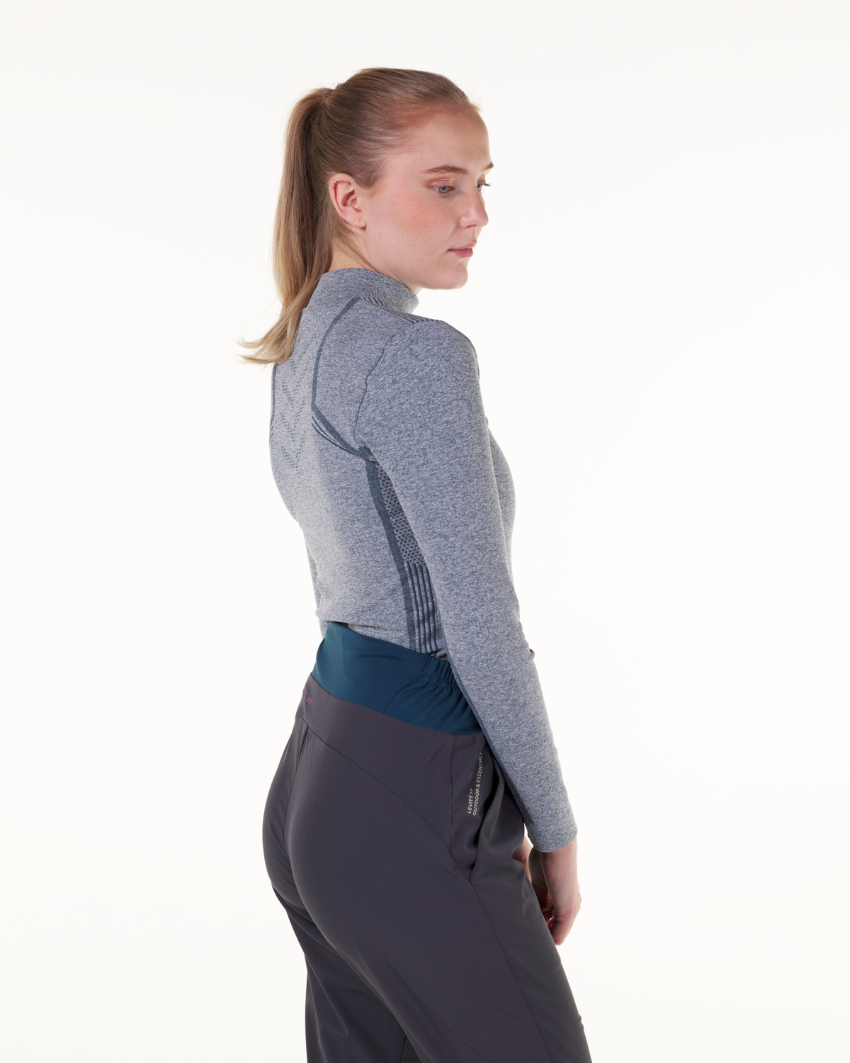 LEVITY Dry Ctrl Seamless LS Blue Melange