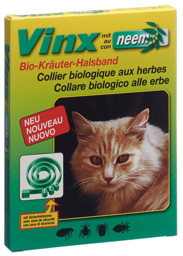 VINX Neem Kräuter Halsband<br>1 Stück, 35cm, Katze grün