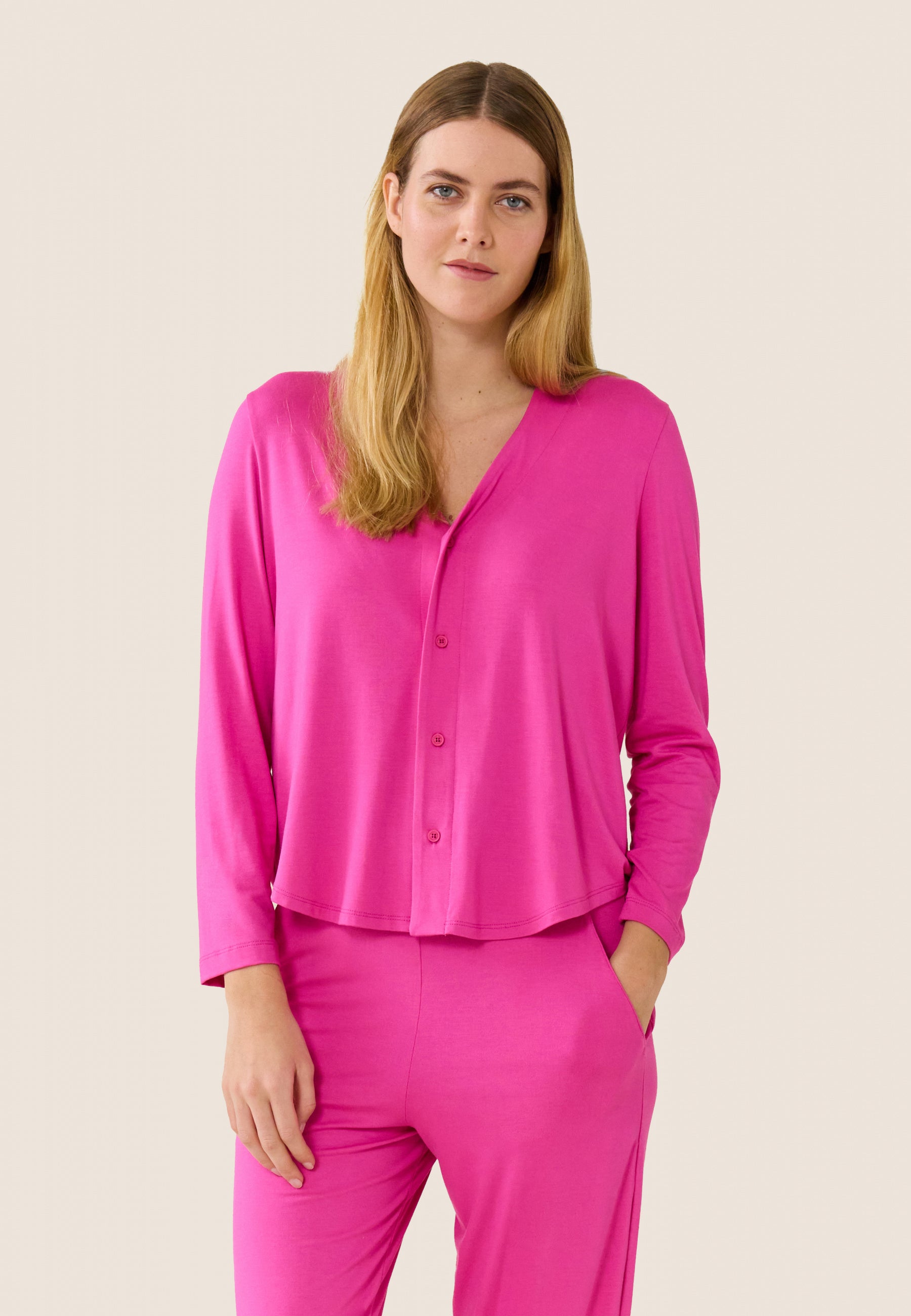 Chemise en viscose-Azelle Rose Violet