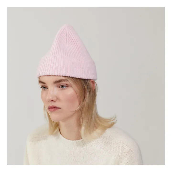 Le Bonnet Amsterdam Bonnet Laine et Angora | Rose poudré