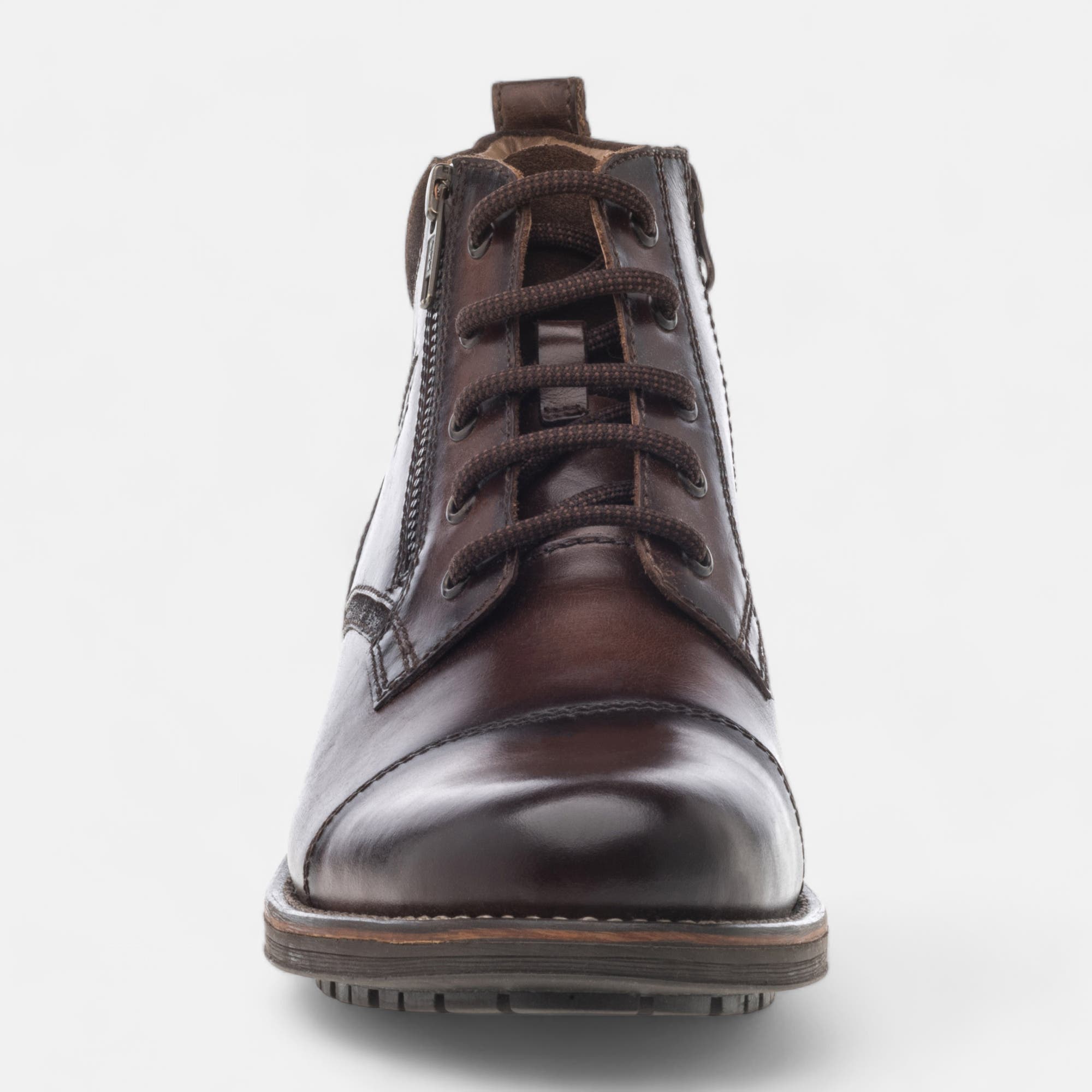 Boots Homme en cuir cognac