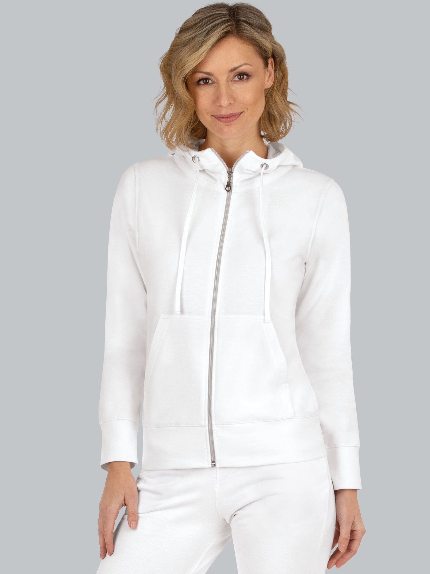 Kapuzenjacke Weiss