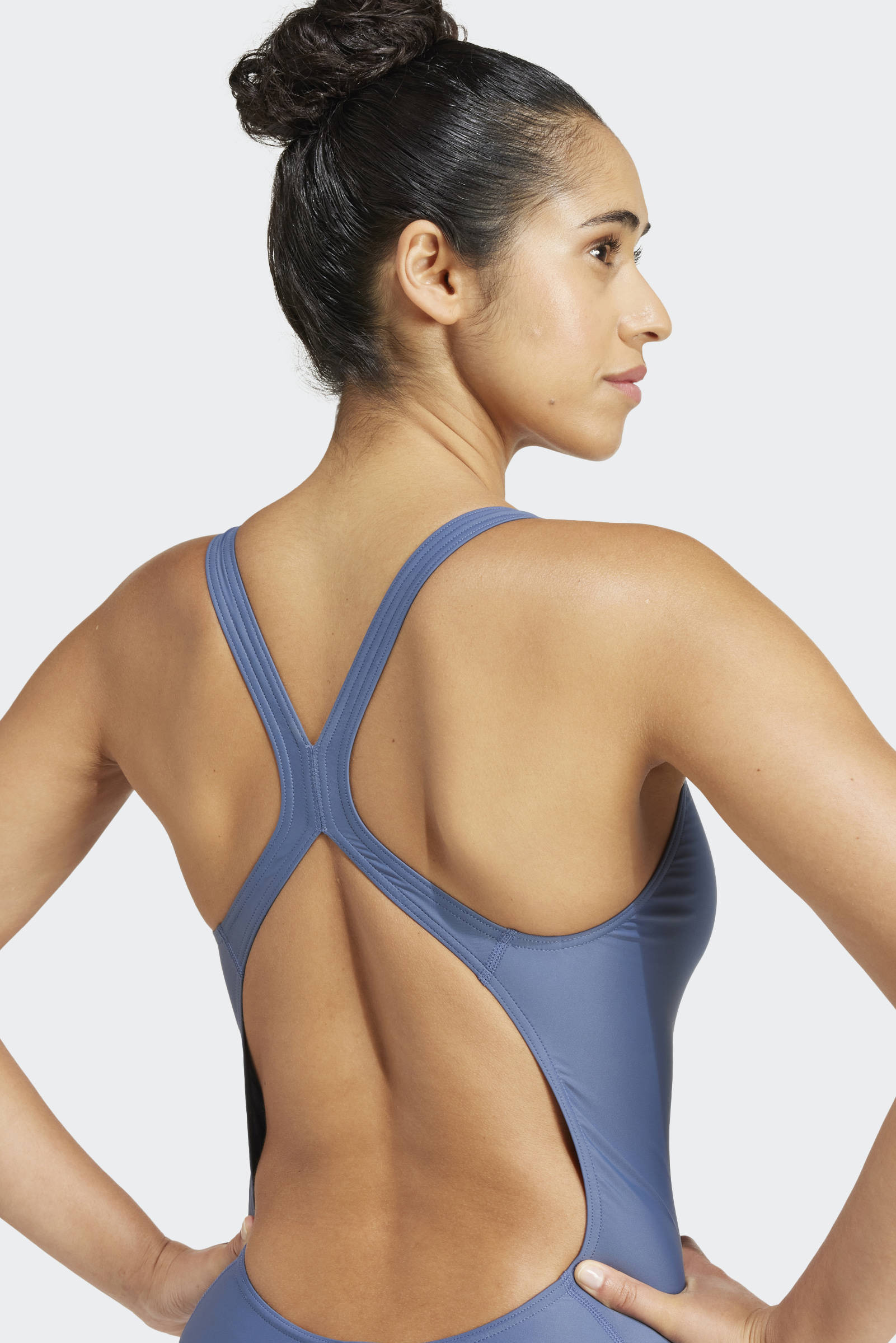adidas sportbadpak grijsblauw