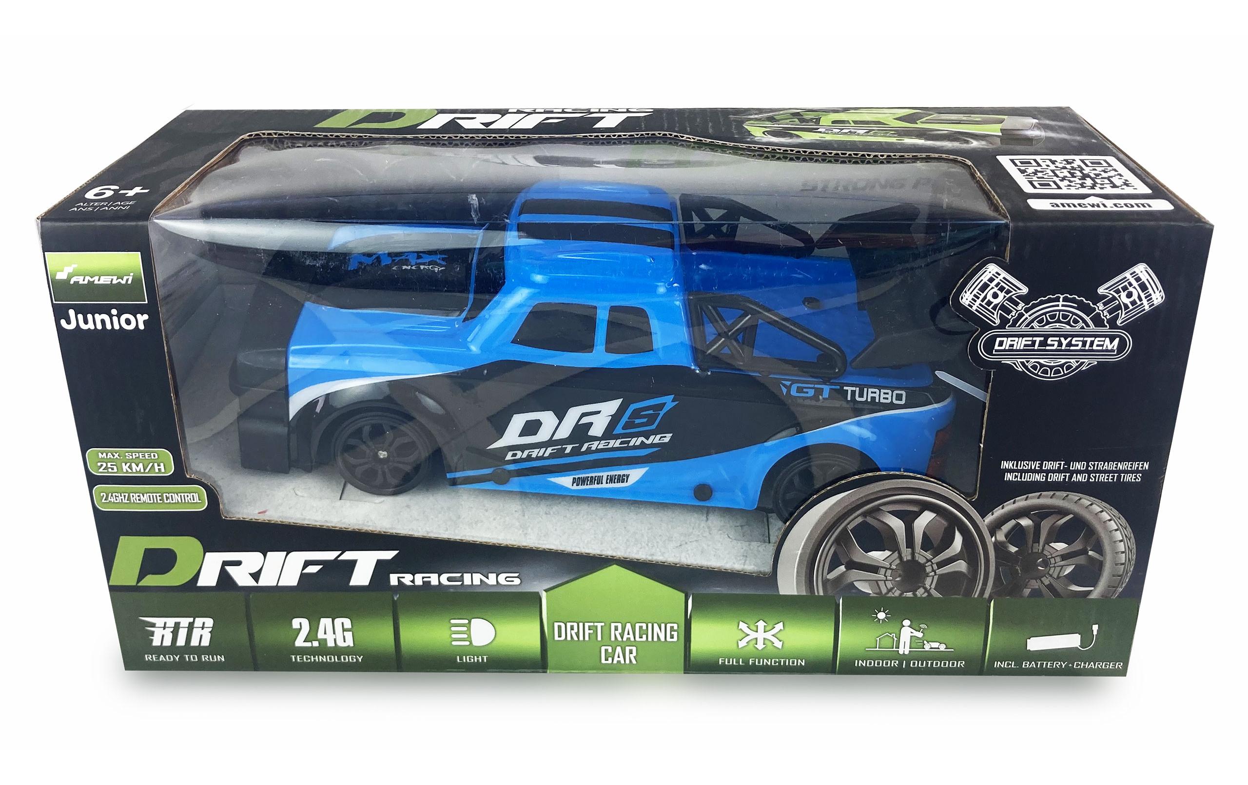 Drift DRS 4WD Blau, RTR, 1:18Ferngesteuertes Drift Rennauto für Kinder ab 6 Jahren