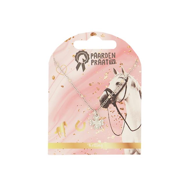 Ketting PaardenpraatTV Clover Zilver