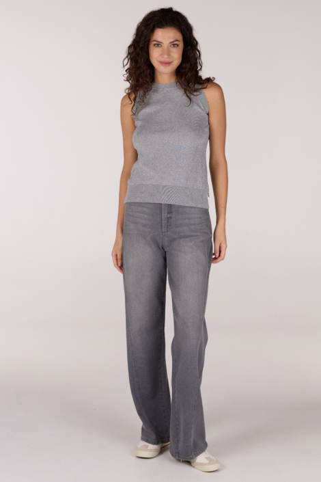 Juffrouw Jansen grijze dames top