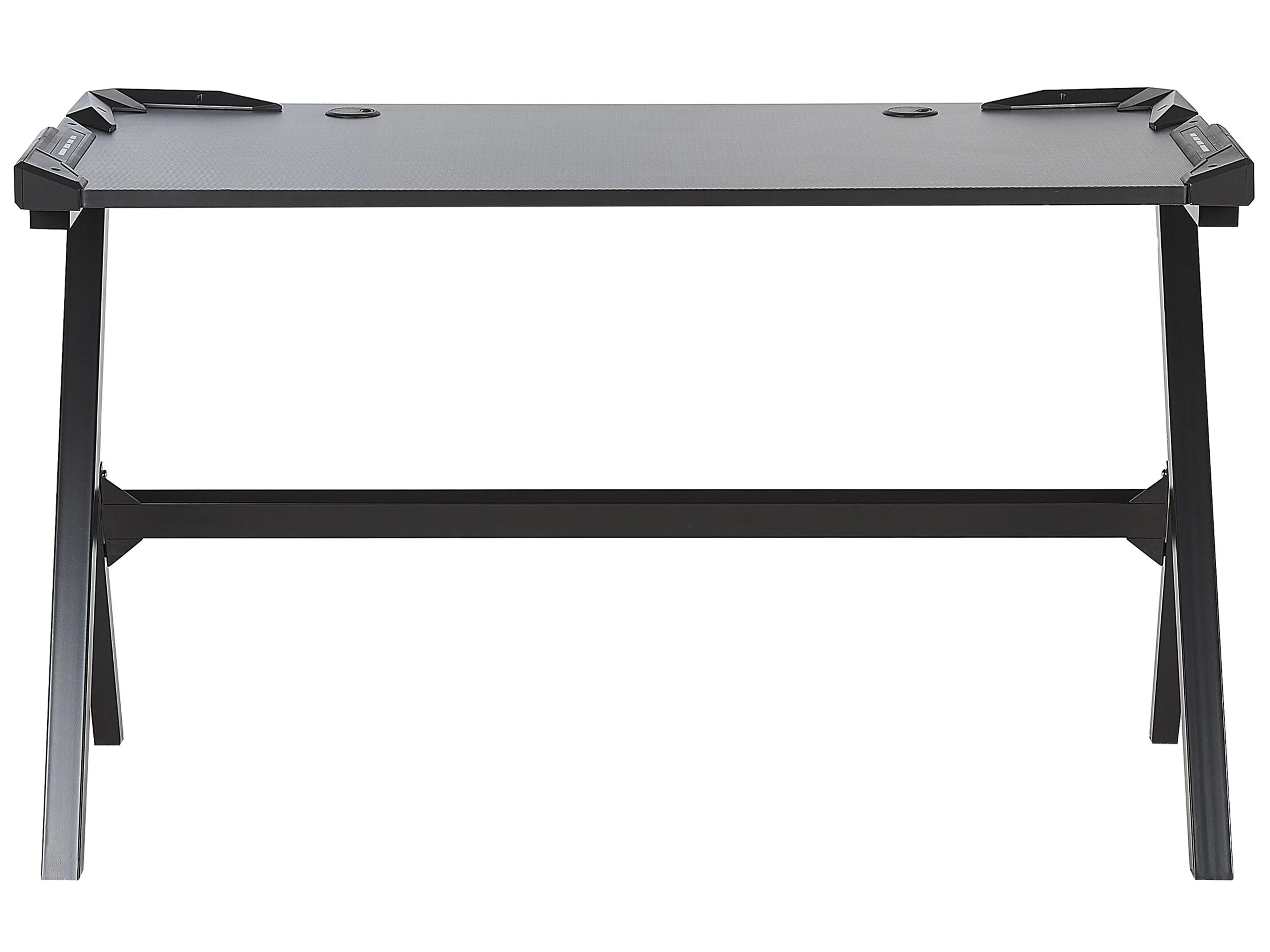 Game bureau DANVERS Zwart 120 cm 60 cm RGB LED