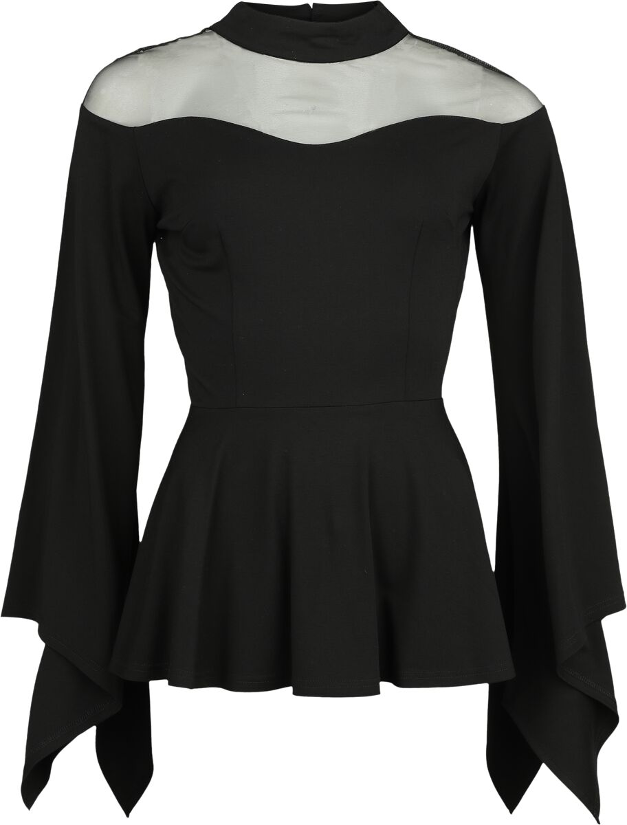 Haut Manches Longues avec Col Illusion | Gothicana by EMP T-shirt manches longues