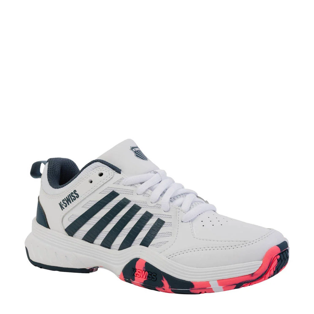K-Swiss Court Express 2tennisschoenen wit/donkerblauw/oranje