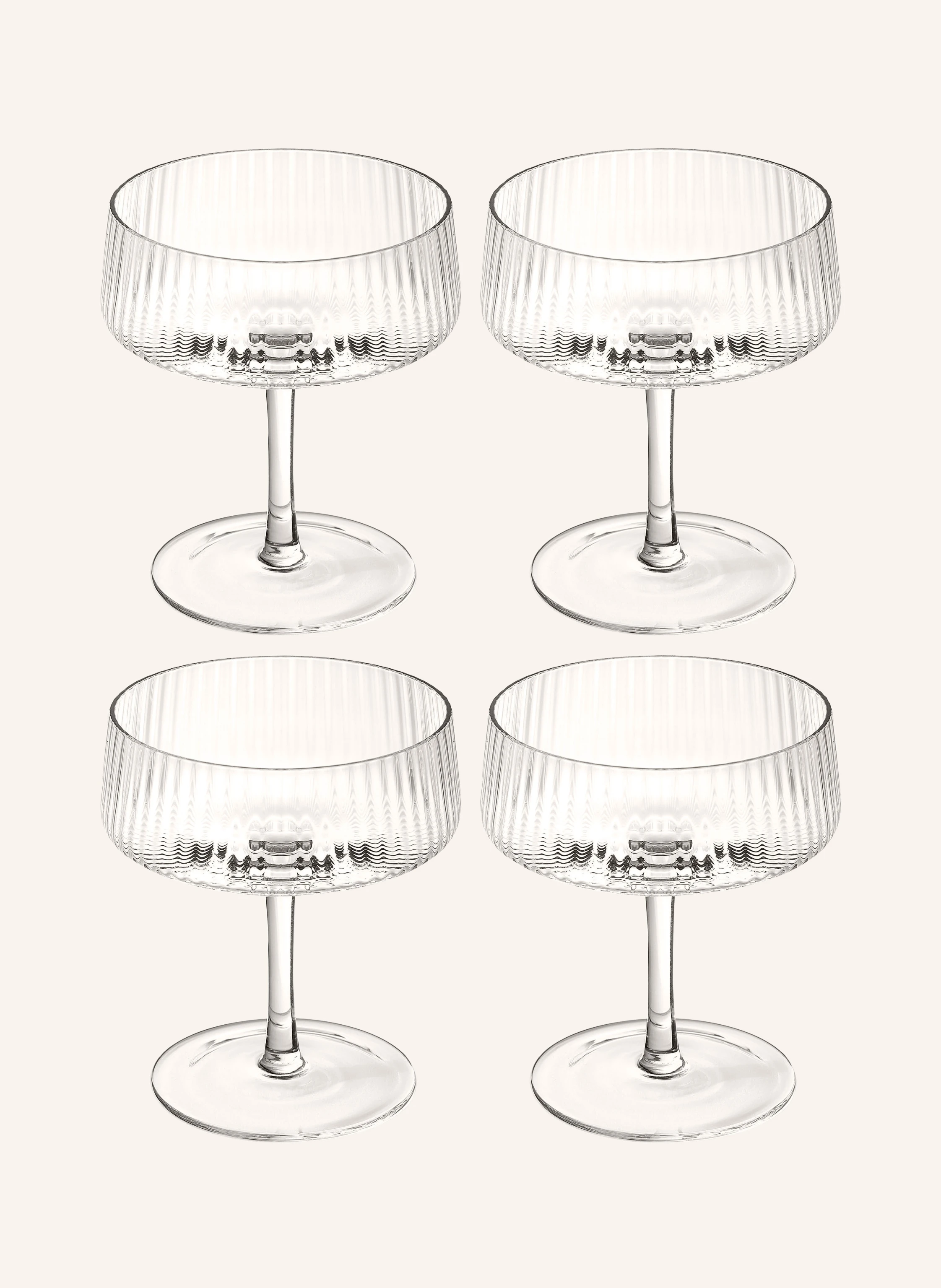 Westwing Collection 4er-Set Champagnergläser CAMI