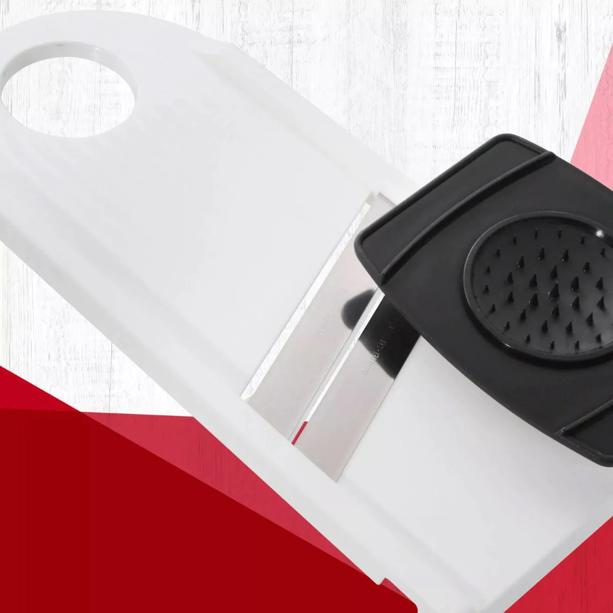 Mandoline de cuisine manuelle double lame avec protège main Fackelmann