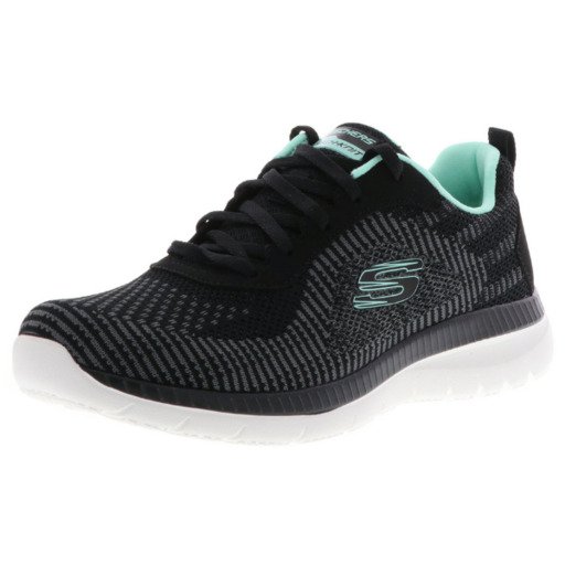 Skechers Bountiful-purist. Preto/turquesa. 149220/bktq.