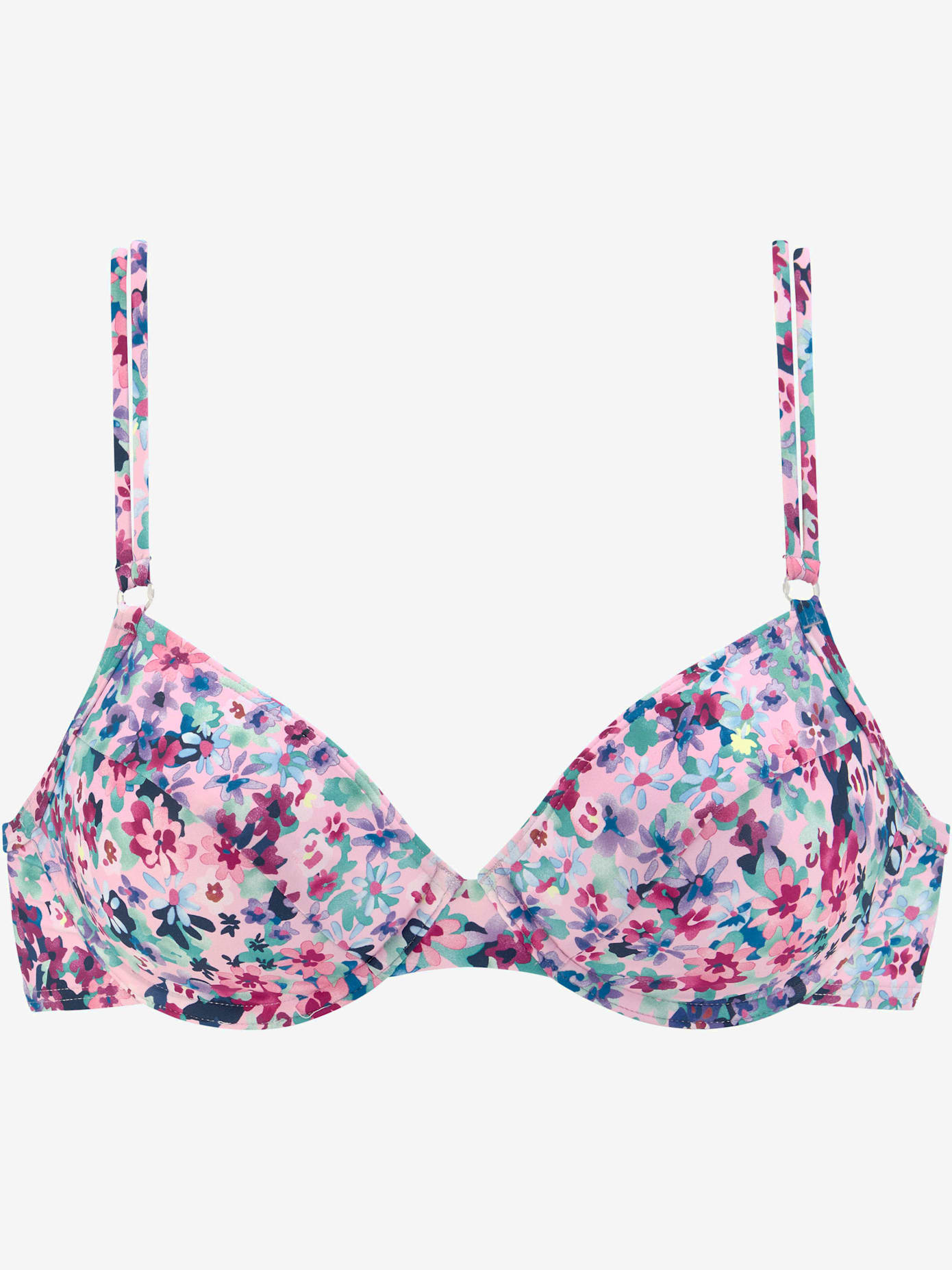 Haut de maillot de bain à armatures design floral