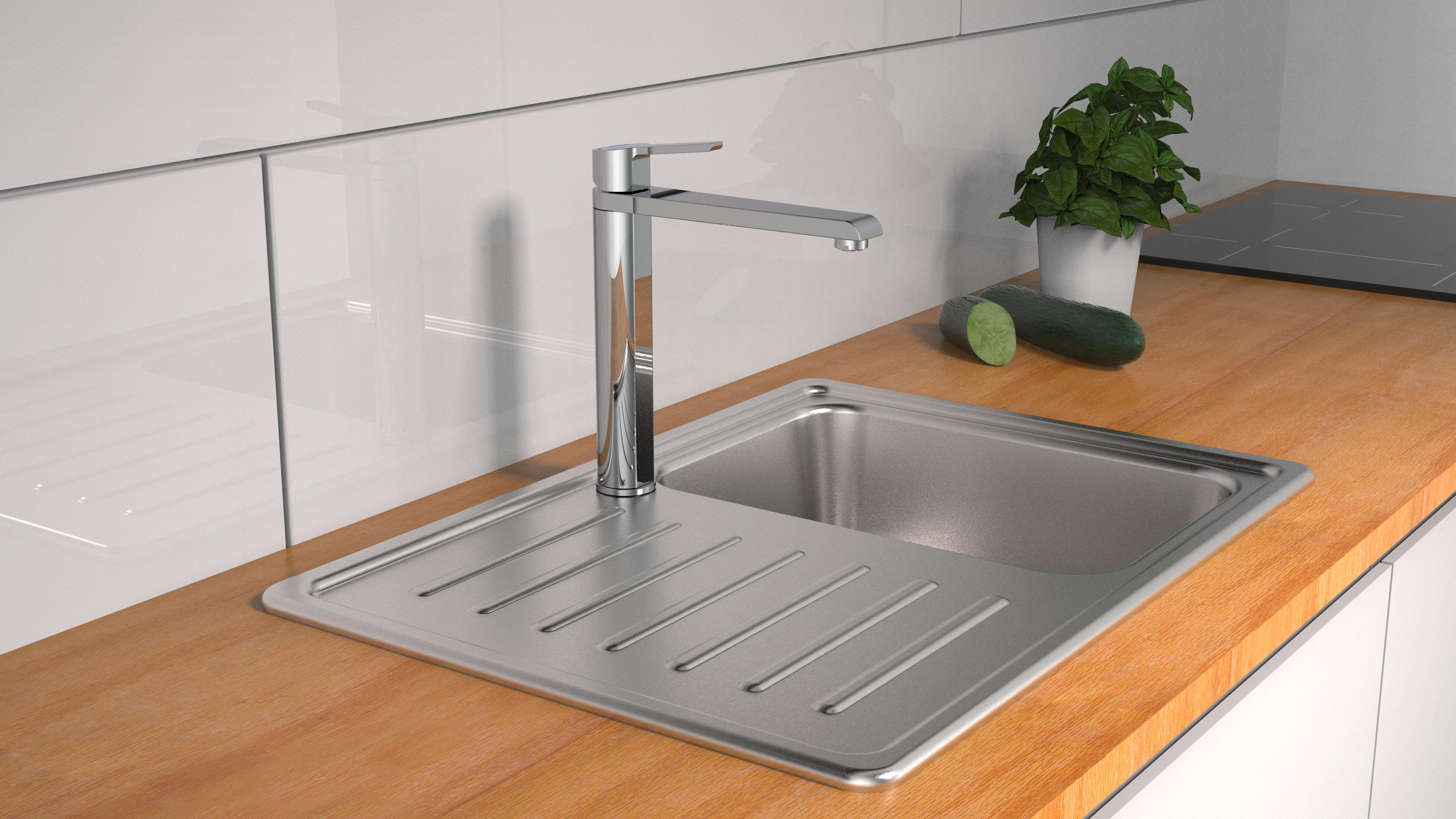 Schutte Vita ééngreepsmengkraan keuken chroom
