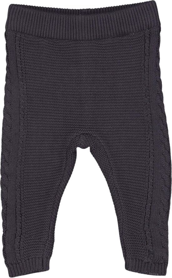 Müsli by Green Cotton Knit cable pants baby Mystery blue