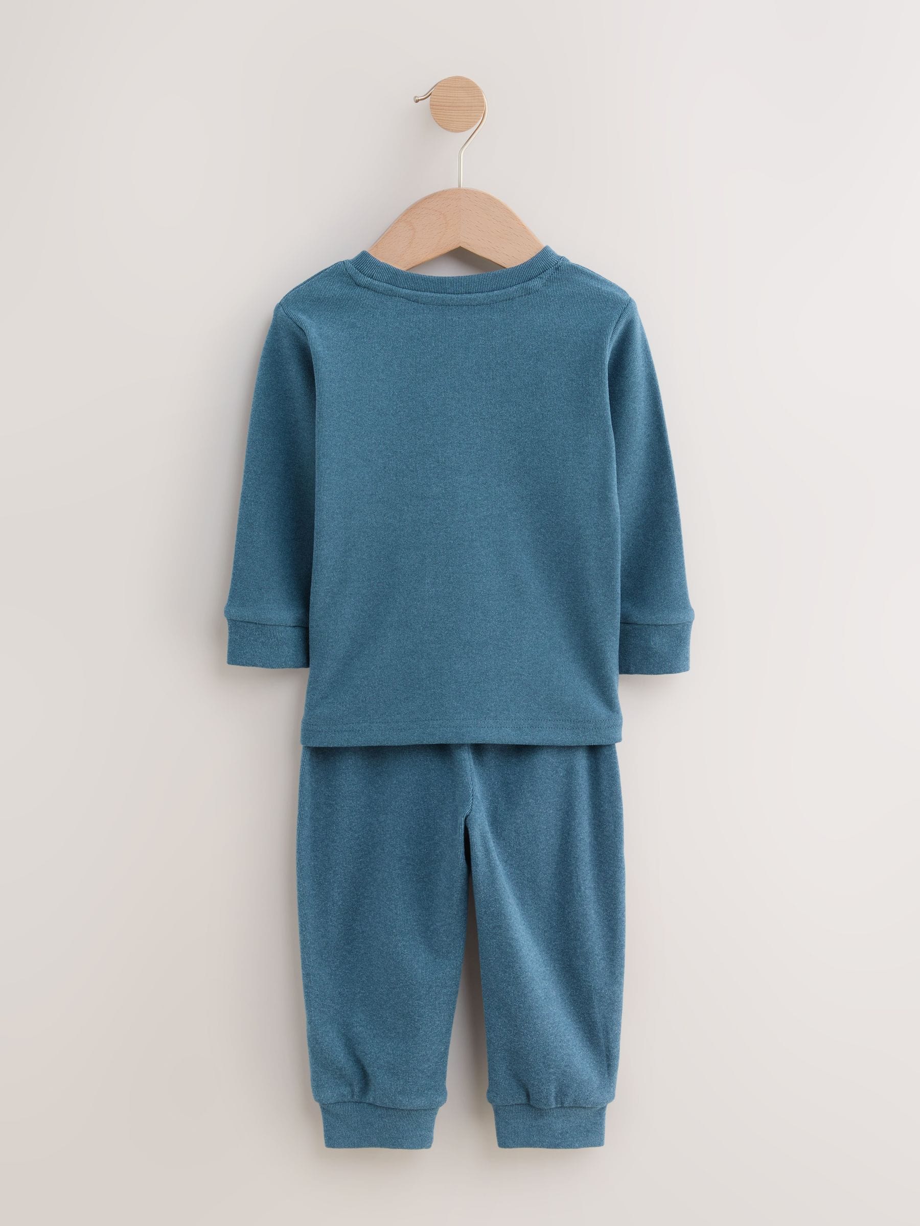 Blauw/marineblauw/grijs - Verpakking van 3 relaxed fit pyjama's (9mnd-12jr)