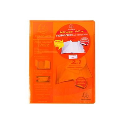 Exacompta Kover - Protège cahier avec rabats-pochettes - 17 x 22 cm - Disponible dans différentes couleurs translucides