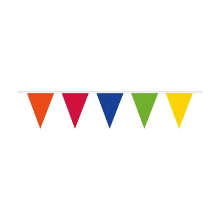amscan Wimpelkette plastik 10 m regenbogenfarben