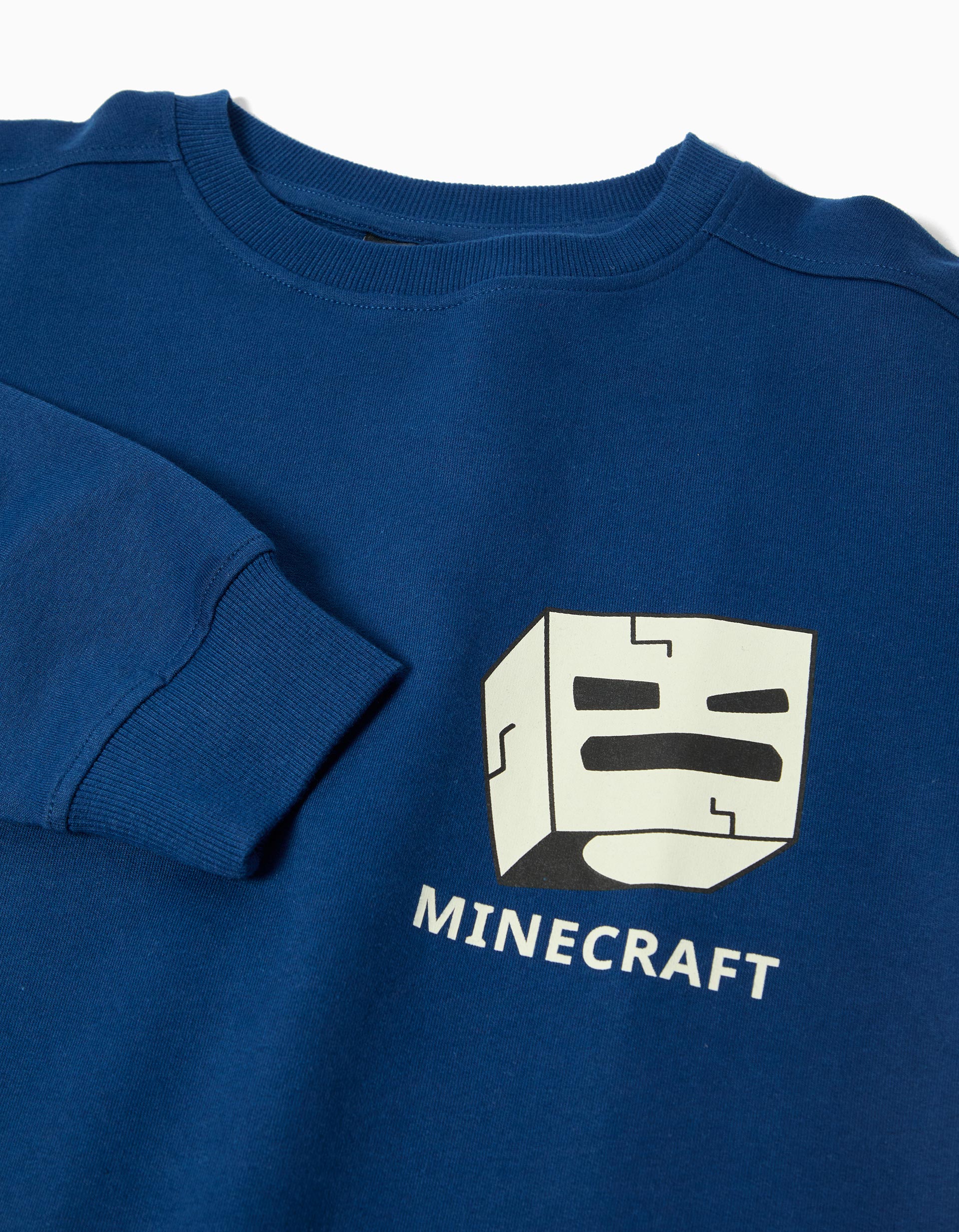 Sweatshirt de Felpa 'Minecraft', Menino, Azul Escuro
