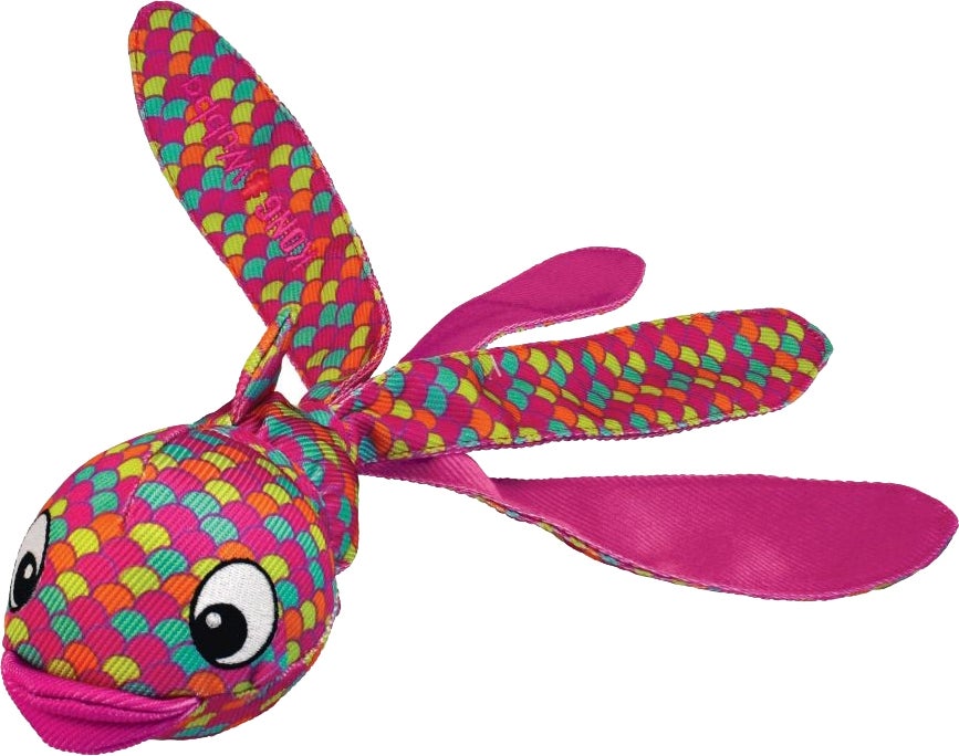 Kong hondenspeelgoed knuffel Wubba Finz vis roze S 27,5 x 5,5 x 5 cm