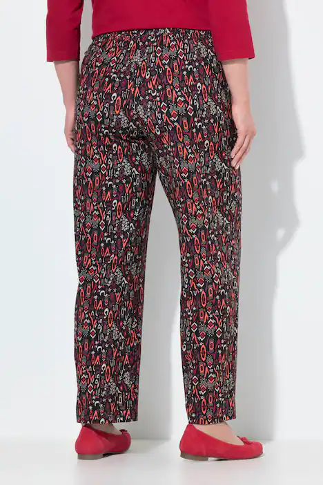Jerseyhose, weites, gerades Bein, Elastikbund, bordeaux