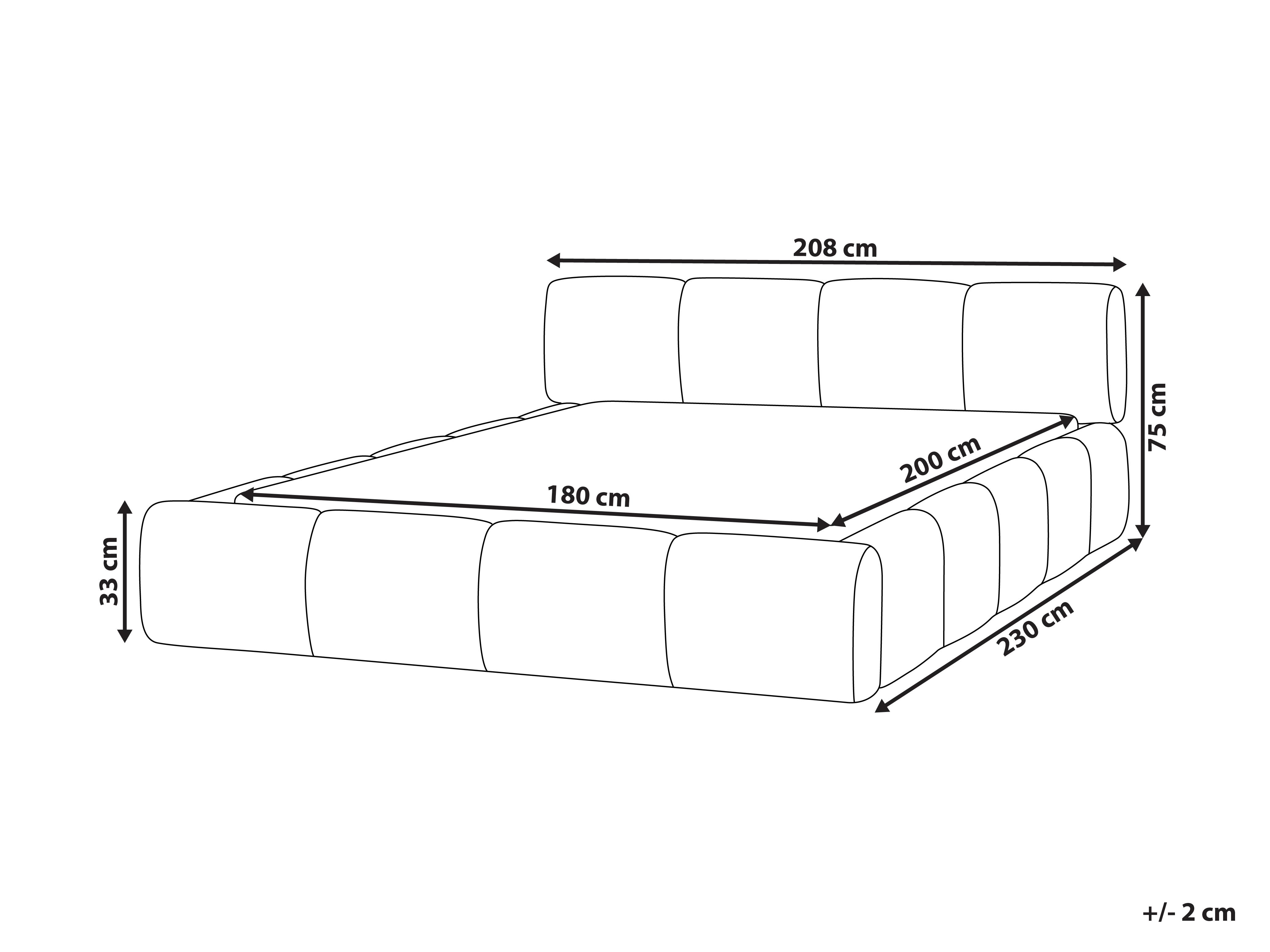 Bed Stof ORVILLE 180 x 200 cm Gebroken wit