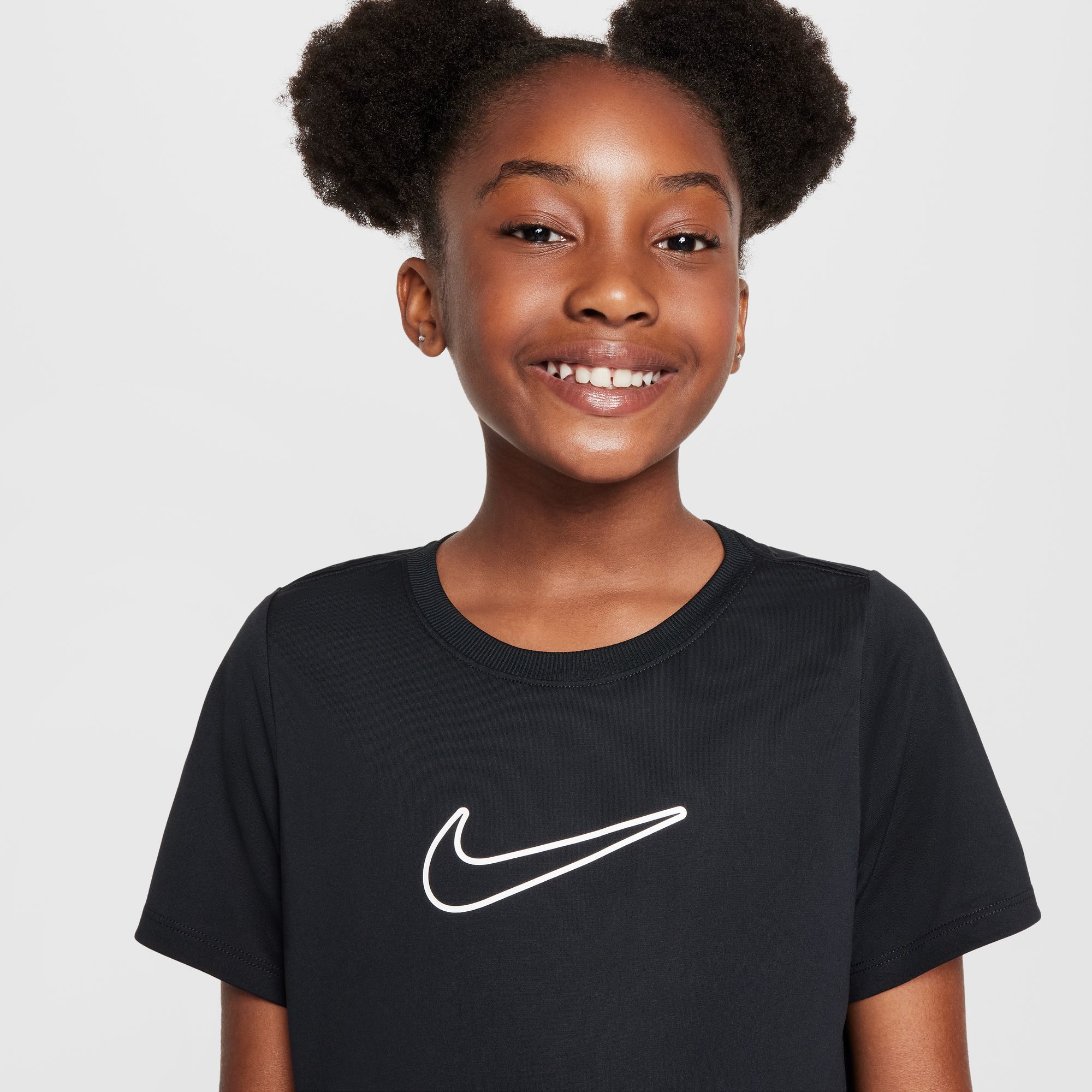 Dri-FIT One Fitted Short Sleeve Jente 010/Black/White