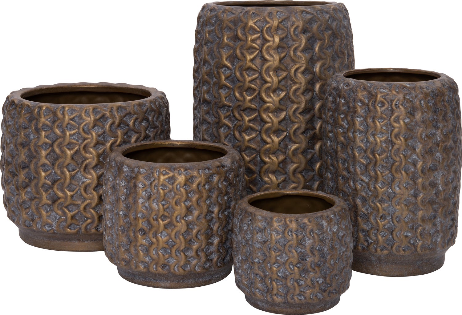 Intratuin bloempot Ara koper D 16 H 22 cm