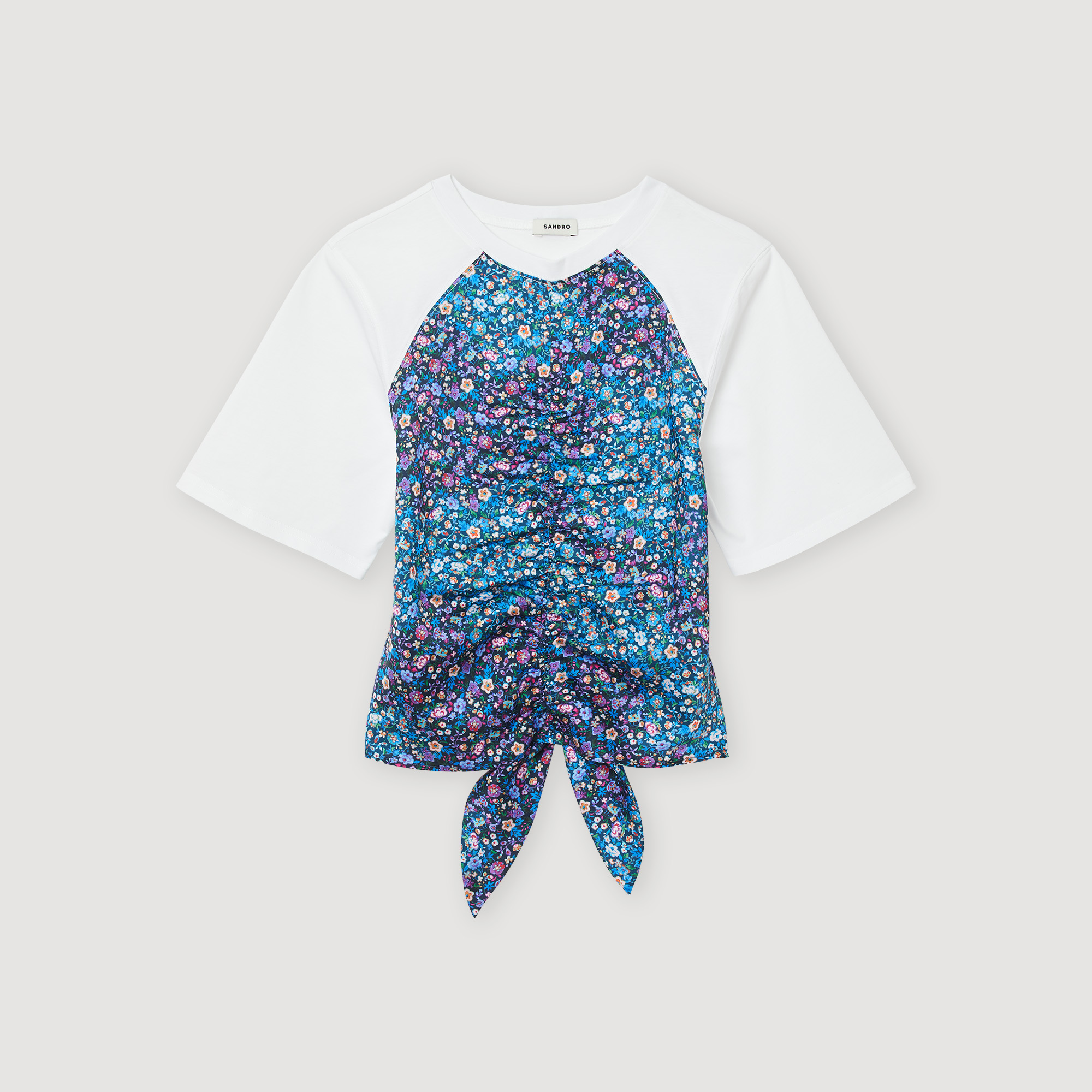 T-shirt foulard ouvert au dos